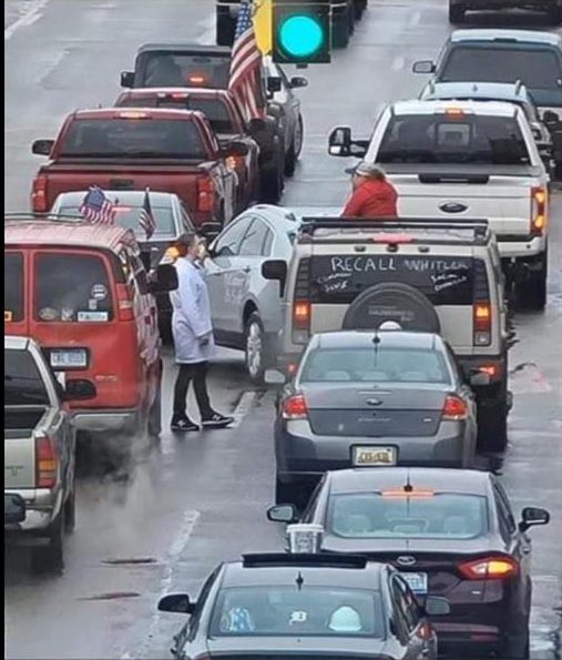 Doctor pleading with gridlockers to unblock the Sparrow hospital Level 1 Trauma Center Access